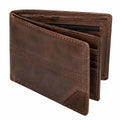 Geldbörse 12 x 9.5 cm braun lederähnliches Material klassische Klappform