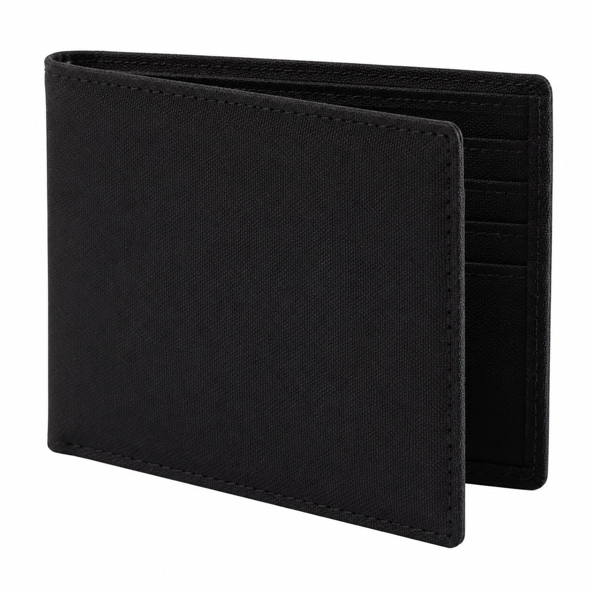 Geldbörse 11 x 9 x 1.2 cm Schwarz Kunstleder Bifold mit Kartenfächern