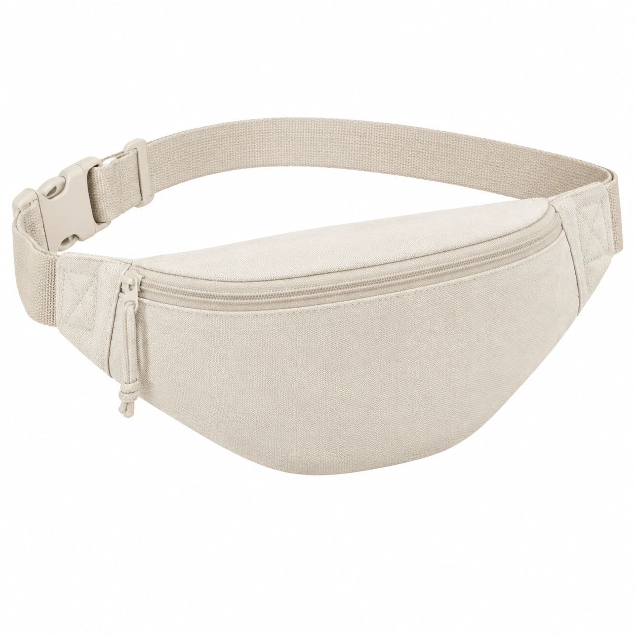 Gürteltasche 25 x 14 x 6 cm aus Textilgewebe in Beige mit verstellbarem Hüftgurt