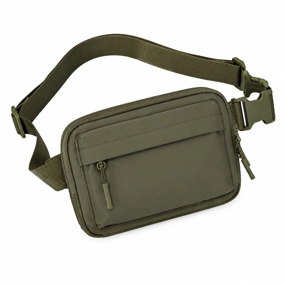Gürteltasche 24 x 16 x 5 cm aus Synthetiktextil in Olivgrün mit verstellbarem Gurt