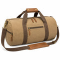 Reisetasche 50 x 25 x 25 cm Canvas Beige Braun mit Schultergurt