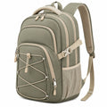 Rucksack 32 x 18 x 45 cm Textilgewebe Olivgrün für Alltag und Reise mit Mehrfachfächern